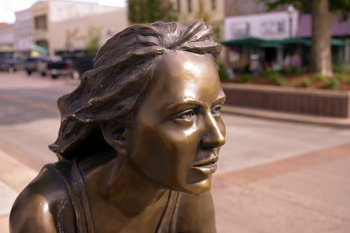 freewheelin  bronze  sculpture