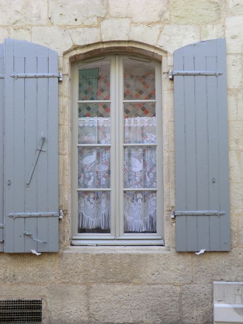 french window shutters