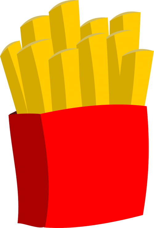 french fries chips food