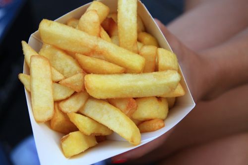 french fries eating potatoes