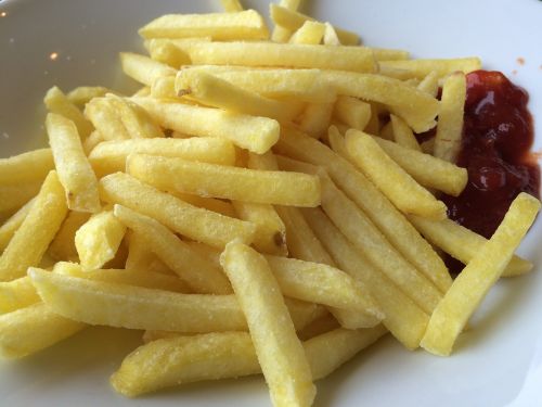 french fries ketchup fast food