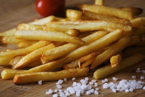 french fries salt food