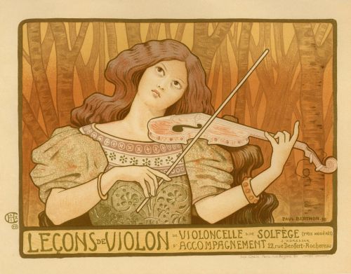 French Poster Violin Performance