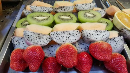 fresh fruit kiwi strawberry