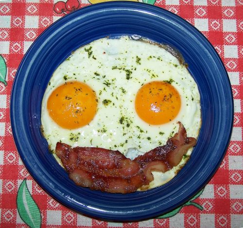 fried bacon egg