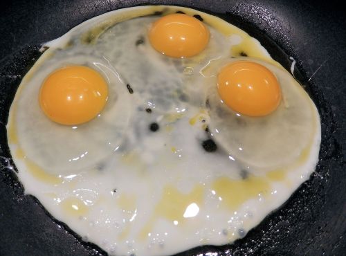 fried eggs eggs frying pan