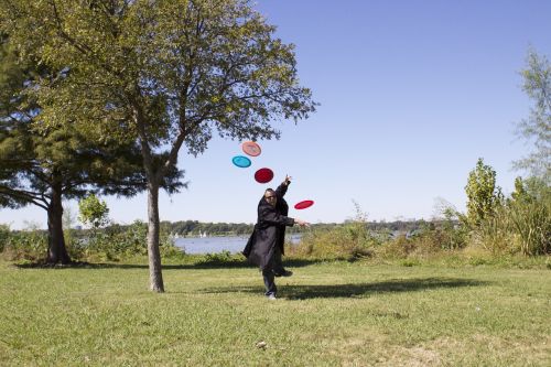 frisbees lake stop motion