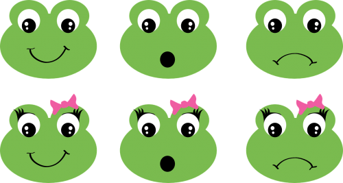 frog faces girl