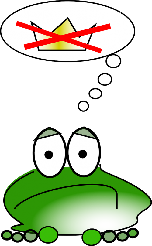 frog sad green