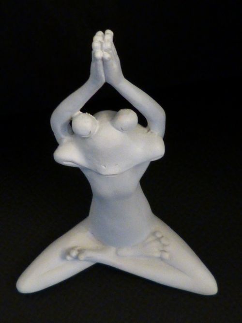 frog yoga sculpture