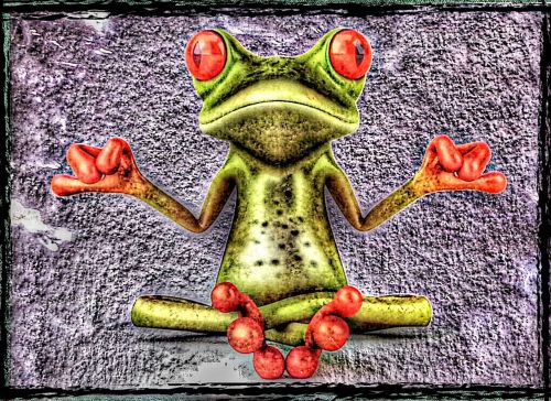frog meditation relief