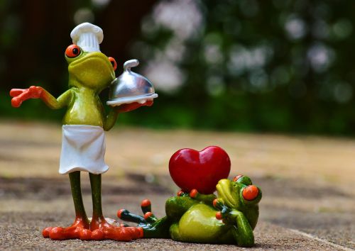 frog cooking love