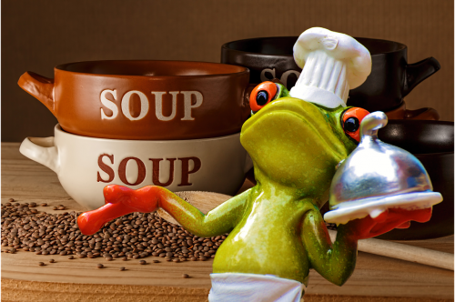 frog soup cooking