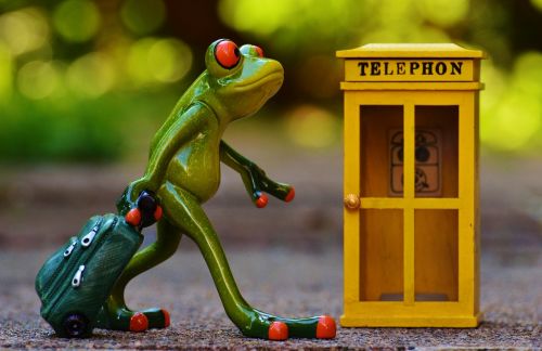 frog phone booth travel