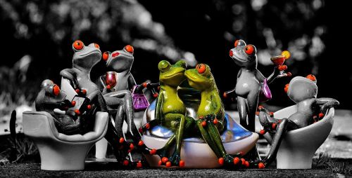 frogs party celebrate