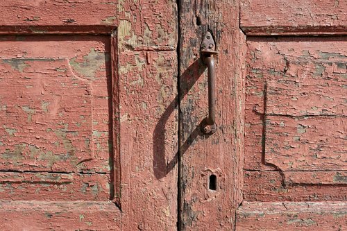 front door  weathered  wood