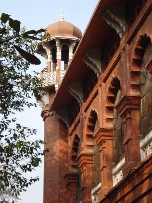 front of curzon hall british raj-era building dhaka