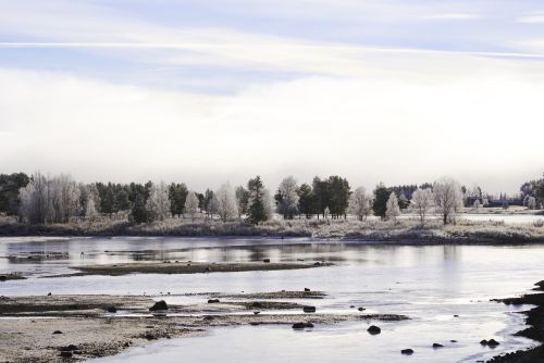 frost river autumn