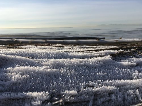 frost beach sky