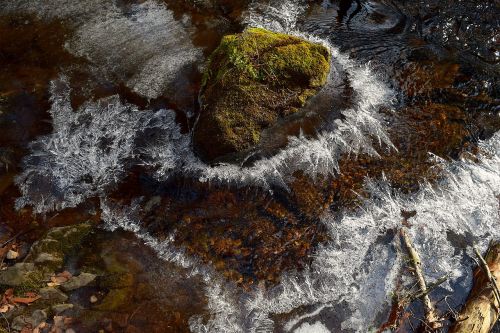 frozen stream rock