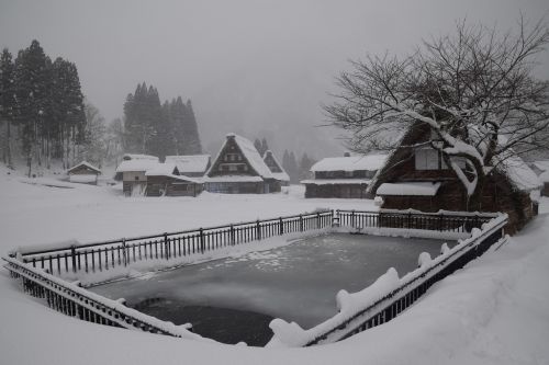 frozen tsuganuma village winter
