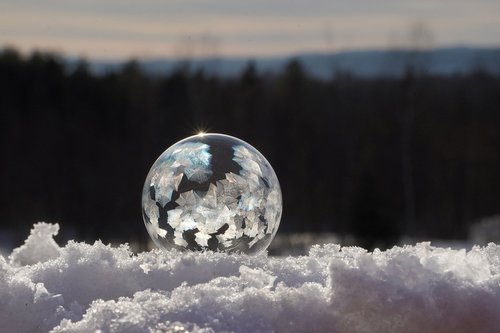 frozen  bubble  winter