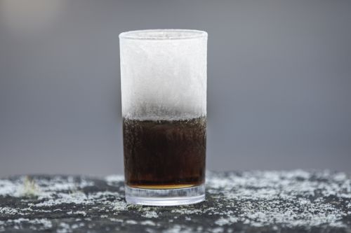 Frozen Glass With Drink