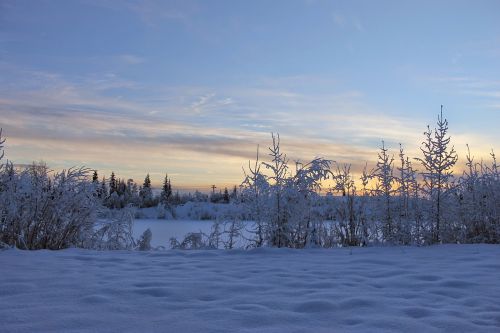 frozen lake winter alaska