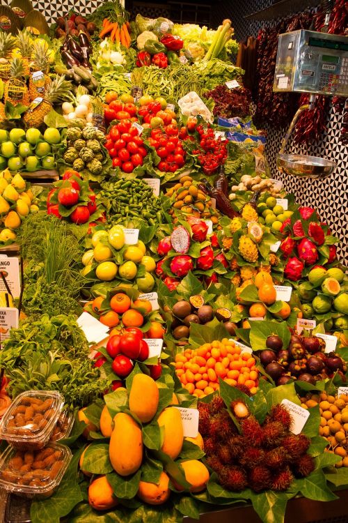 fruit market colorful