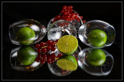 fruit lemon grapes