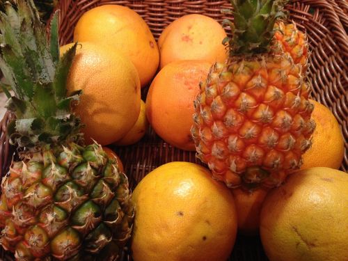 fruit pineapple orange