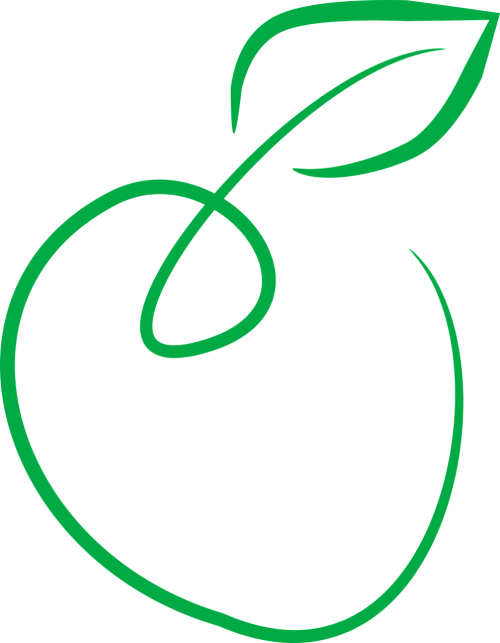 fruit green apple simple art