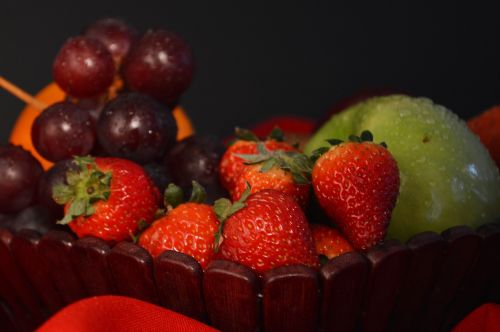 fruit strawberries grapes