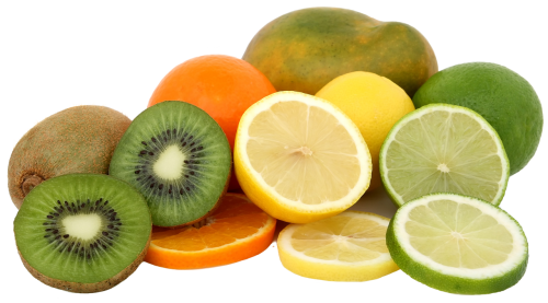 fruit isolated fruit slices