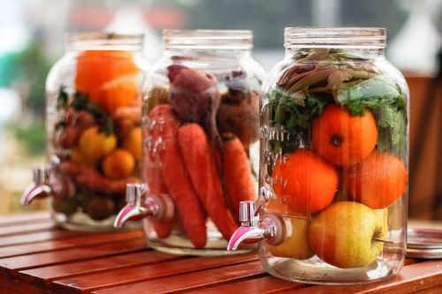 fruit fruits glass jar