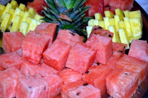fruit watermelon pineapple