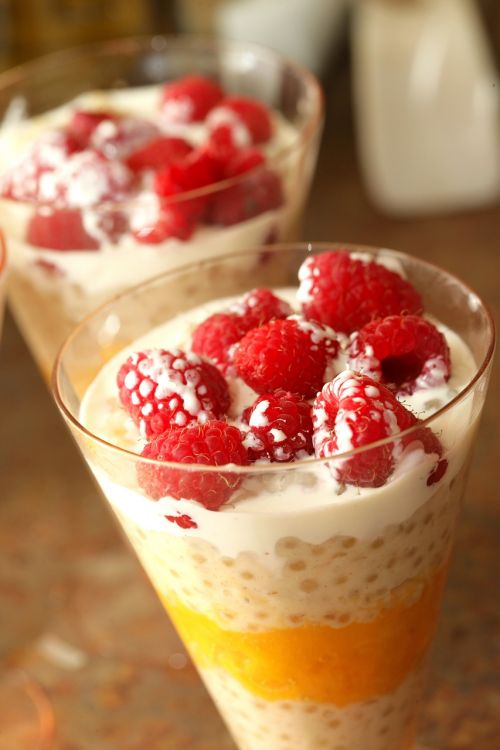 fruit raspberry parfait