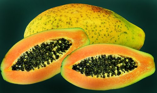 fruit  tropical  red papaya