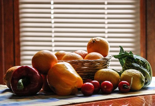 fruit  vegetables  table