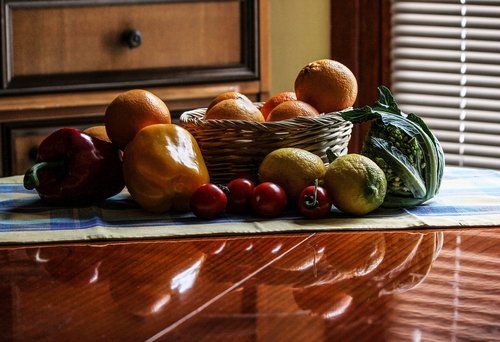 fruit  vegetables  table