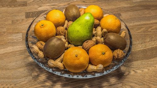 fruit bowl nuts fruit