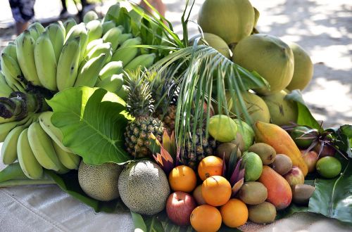 fruits beach tropical
