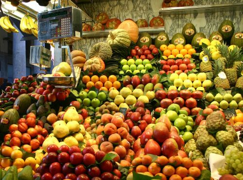 fruits market stall