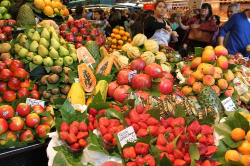 fruits market colorful