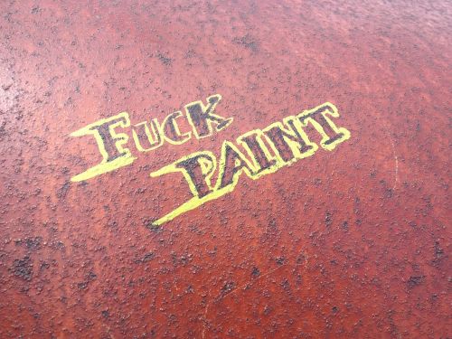 fuck paint graffiti stainless