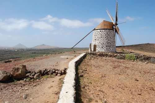fuerteventura windmill landscape