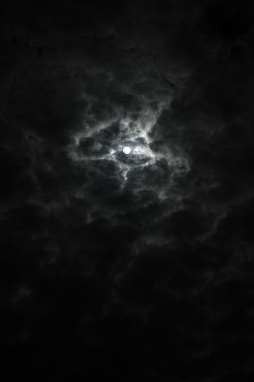 full moon cloudy