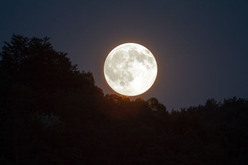 full moon evening sky moonlight