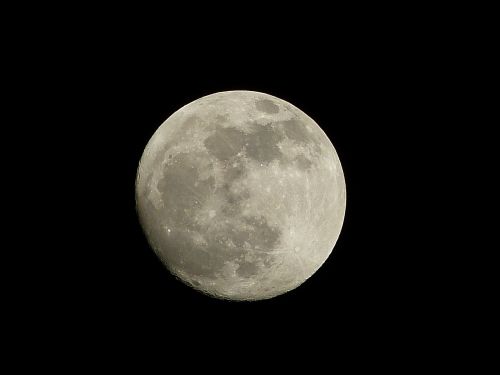 full moon gray crater