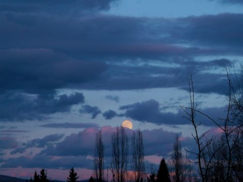 Full Moon Sunset
